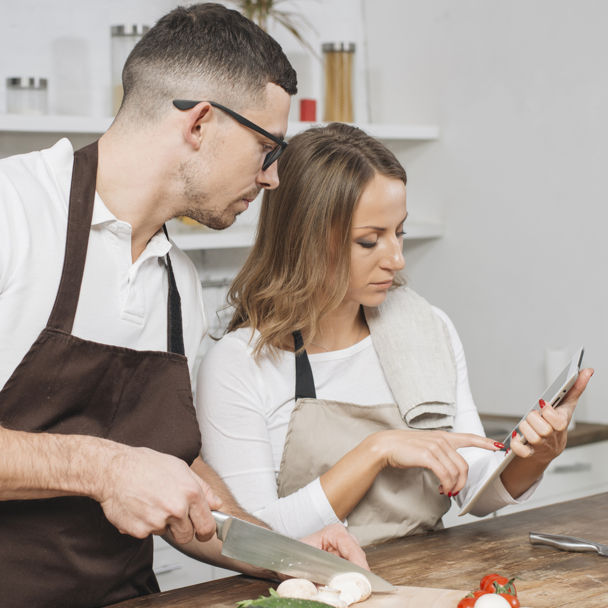 studio kitchen consultation with chef and client